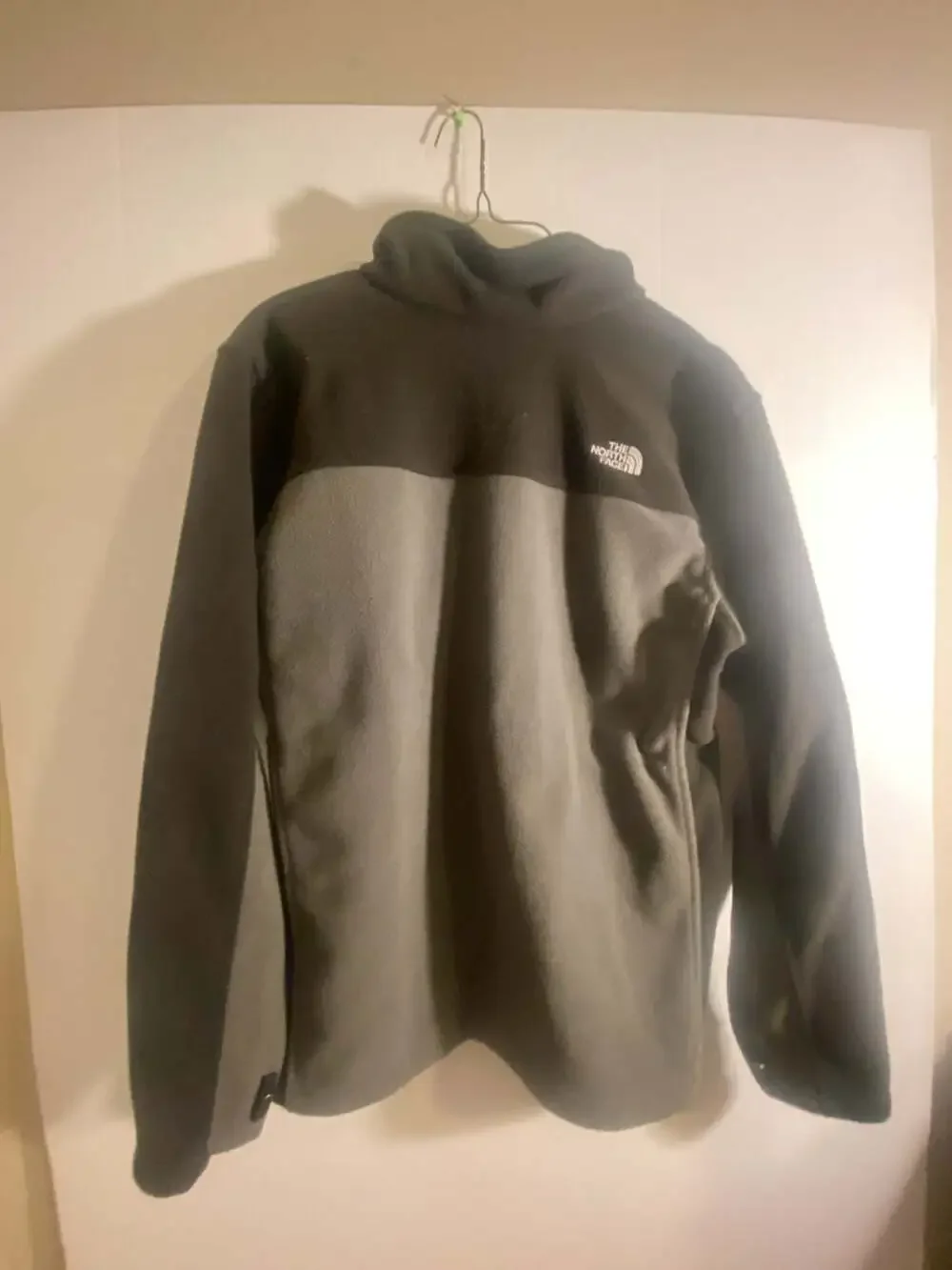 The North Face Gray and Black Full Zip Fleece Jacket